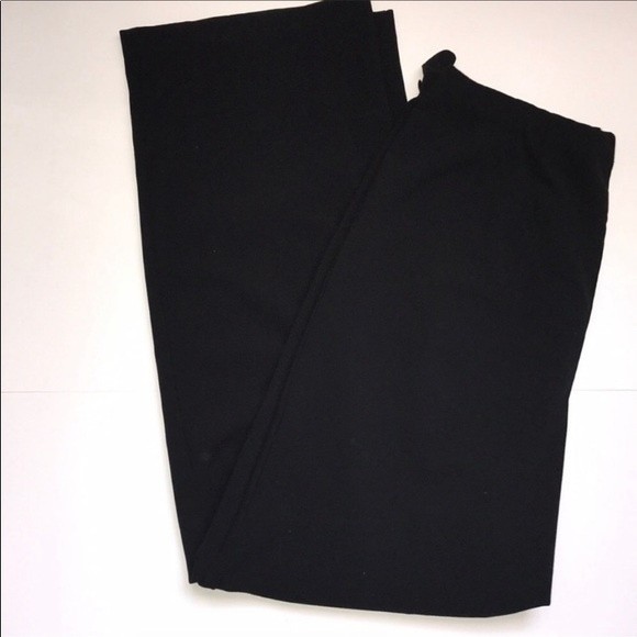 90s Worthington Pants Trouser High Waist Black side zipper straight legs size 14 - Picture 9 of 12